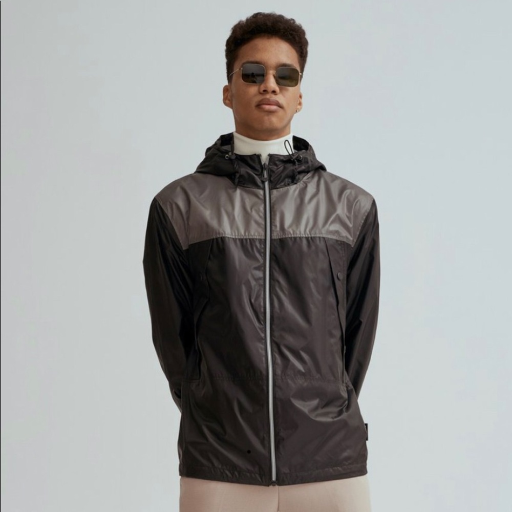 NWT Noize Windbreaker, Black/Grey, Sz XL